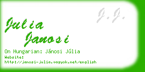 julia janosi business card