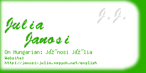 julia janosi business card